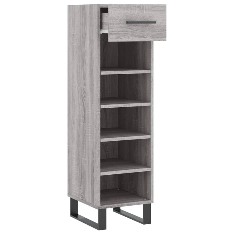 Shoe Cabinet Grey Sonoma 30x35x105 cm Engineered Wood