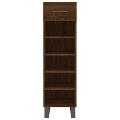 Shoe Cabinet Brown Oak 30x35x105 cm Engineered Wood