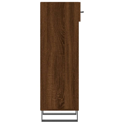 Shoe Cabinet Brown Oak 30x35x105 cm Engineered Wood