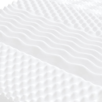 Foam Mattress White 90x190 cm 7-Zone Hardness 20 ILD