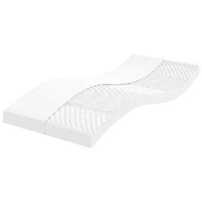 Foam Mattresses 2 pcs White 90x190 cm 7-Zone Hardness 20 ILD