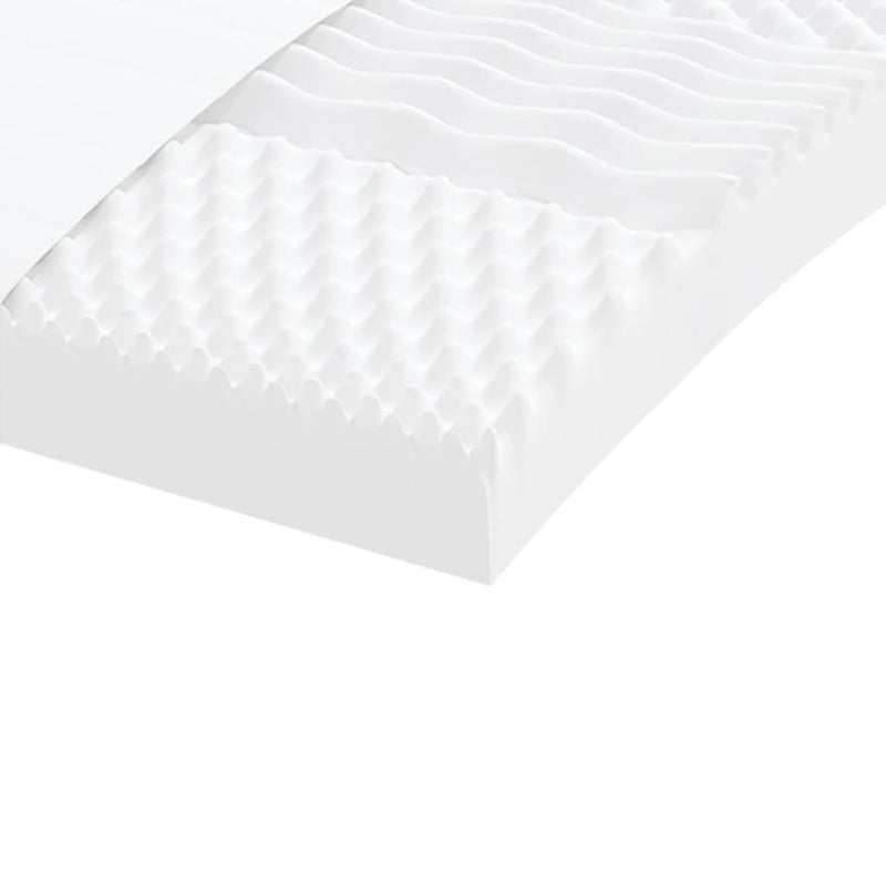 Foam Mattresses 2 pcs White 90x190 cm 7-Zone Hardness 20 ILD