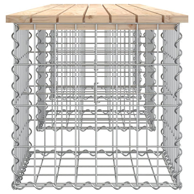 Garden Bench Gabion Design 203x44x42 cm Solid Wood Pine