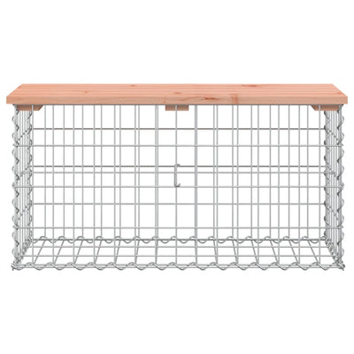 Garden Bench Gabion Design 83x31.5x42 cm Solid Wood Douglas