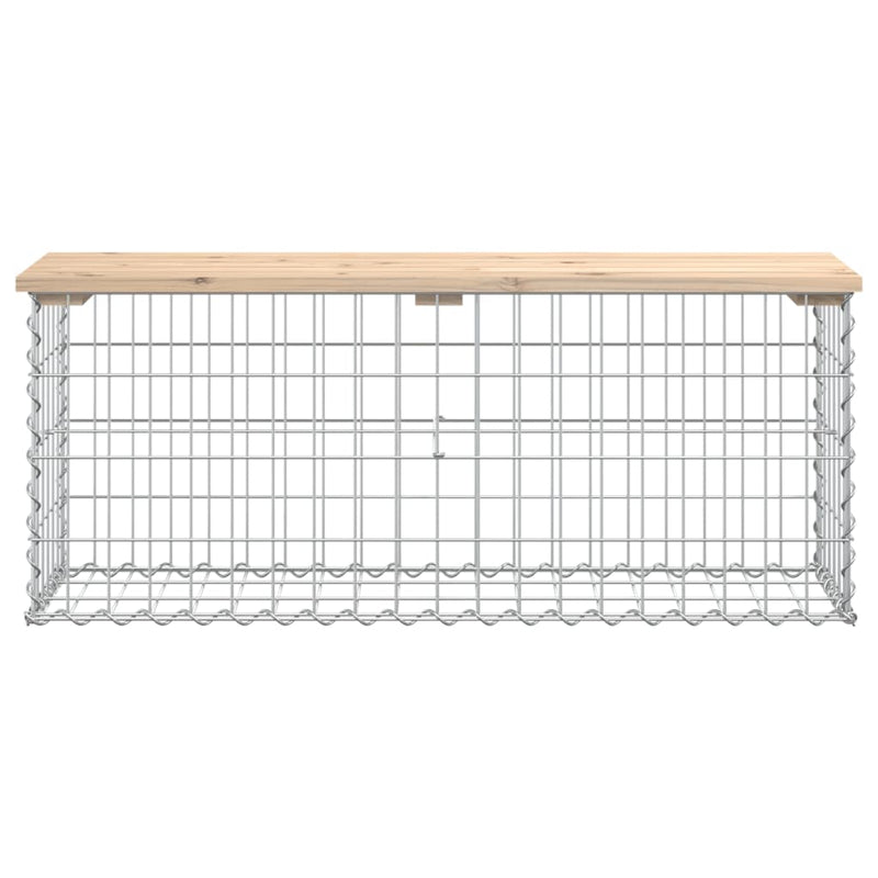 Garden Bench Gabion Design 103x31.5x42 cm Solid Wood Pine