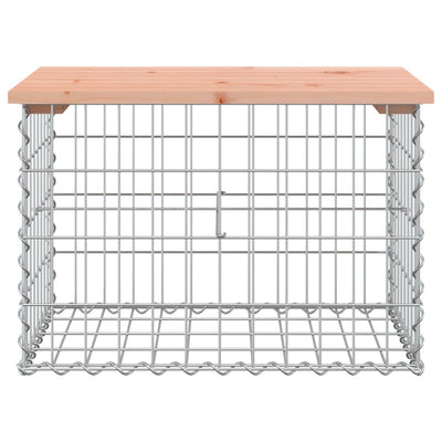 Garden Bench Gabion Design 63x44x42 cm Solid Wood Douglas