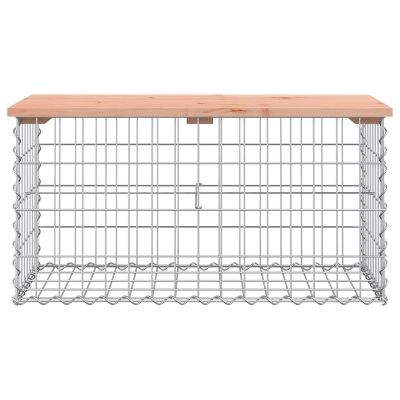 Garden Bench Gabion Design 83x44x42 cm Solid Wood Douglas