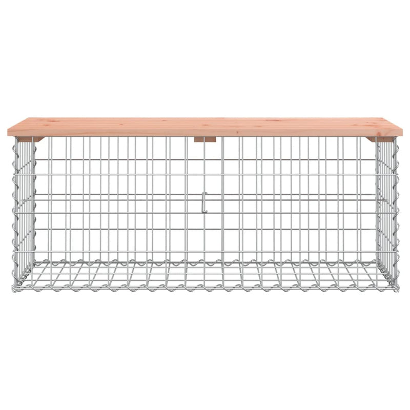 Garden Bench Gabion Design 103x44x42 cm Solid Wood Douglas