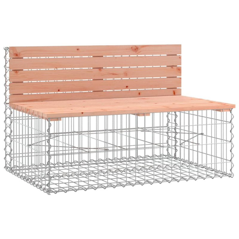 Garden Bench Gabion Design 103x70x65 cm Solid Wood Douglas