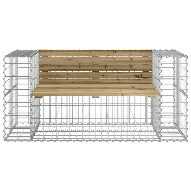 Garden Bench Gabion Design 143x71x65.5 cm Impregnated Wood Pine