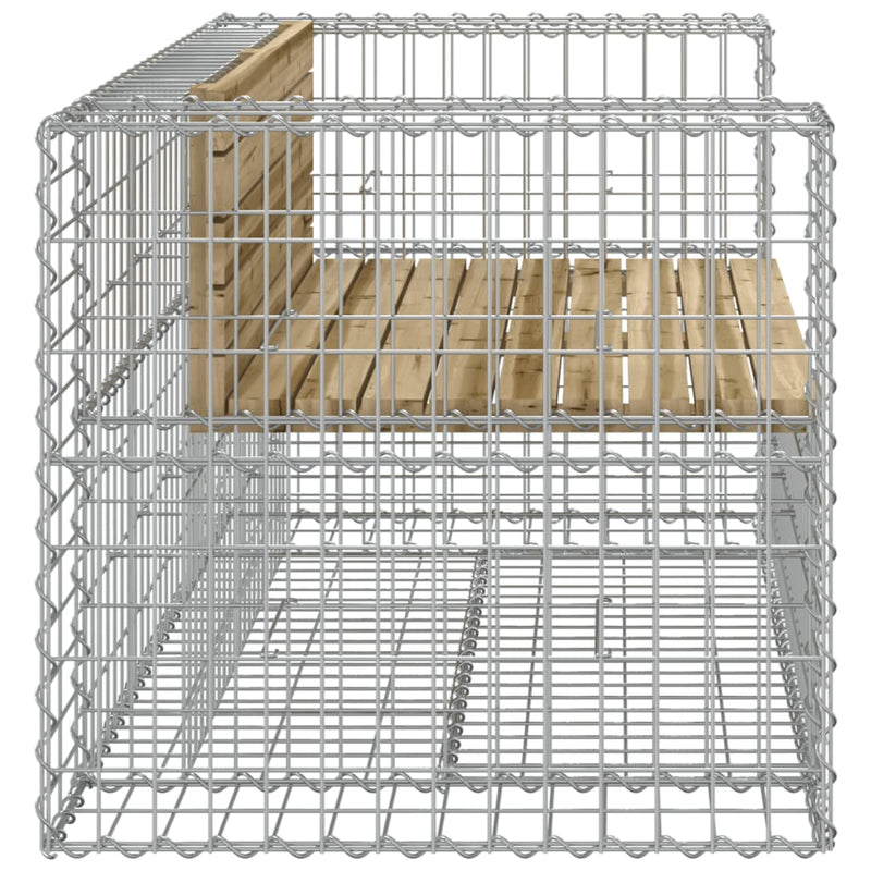 Garden Bench Gabion Design 143x71x65.5 cm Impregnated Wood Pine