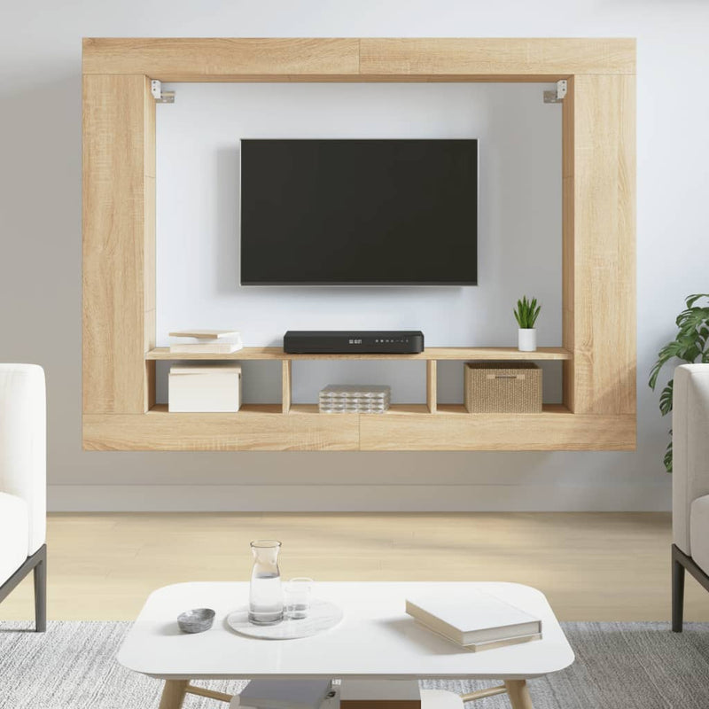 TV Cabinet Sonoma Oak 152x22x113 cm Engineered Wood