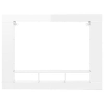 TV Cabinet High Gloss White 152x22x113 cm Engineered Wood