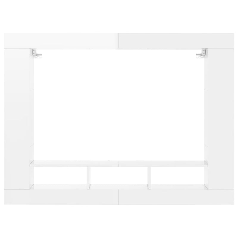 TV Cabinet High Gloss White 152x22x113 cm Engineered Wood