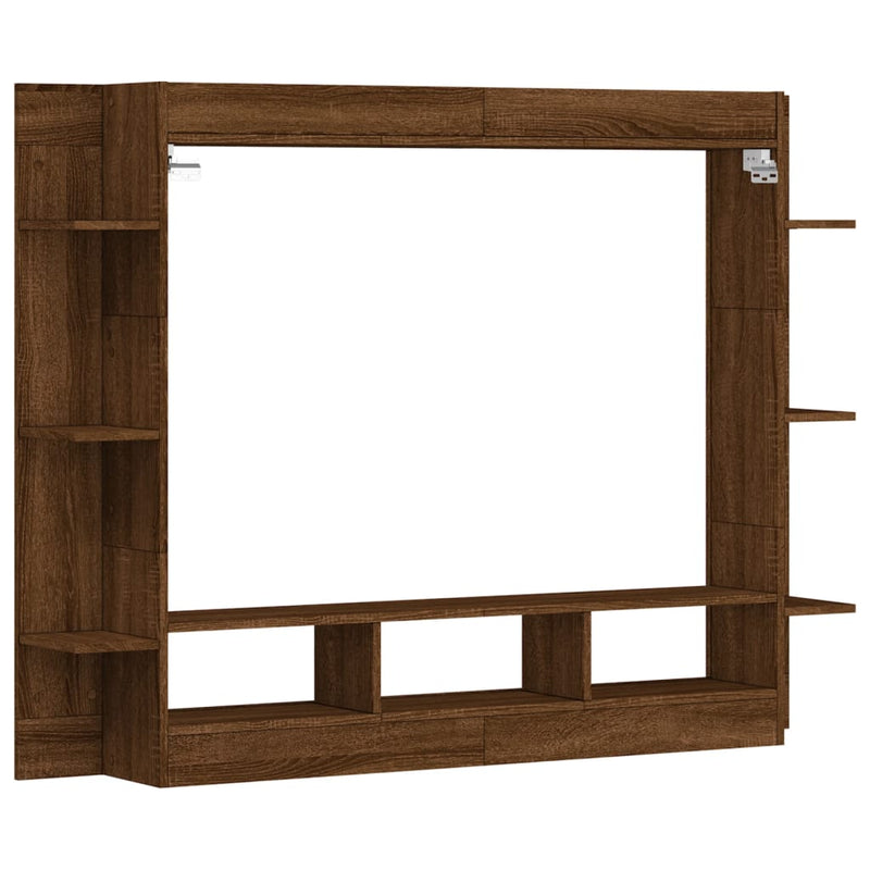 TV Cabinet Brown Oak 152x22x113 cm Engineered Wood