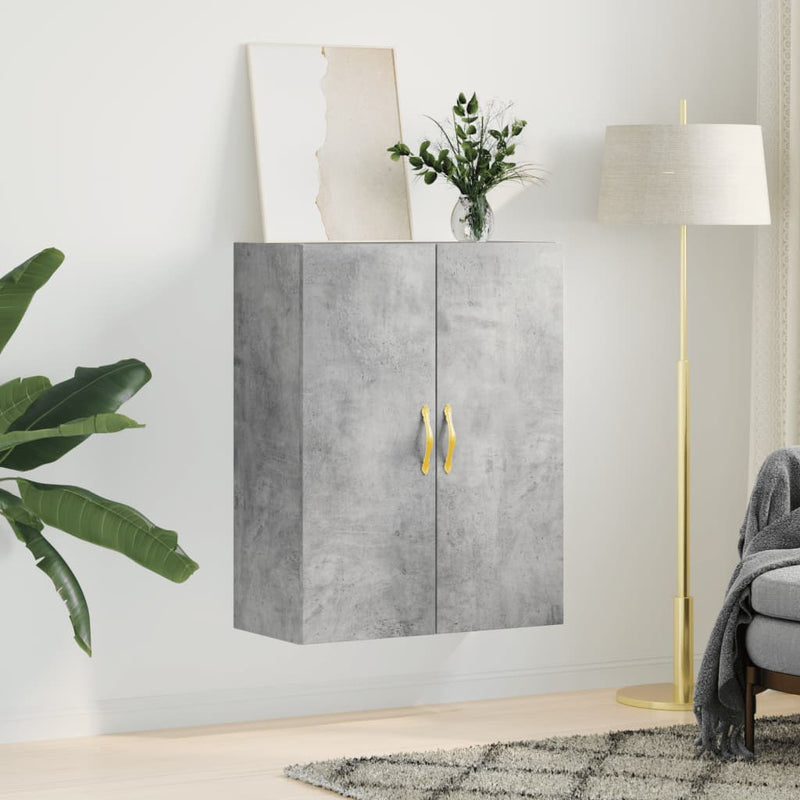 Wall Mounted Cabinet Concrete Grey 69.5x34x90 cm