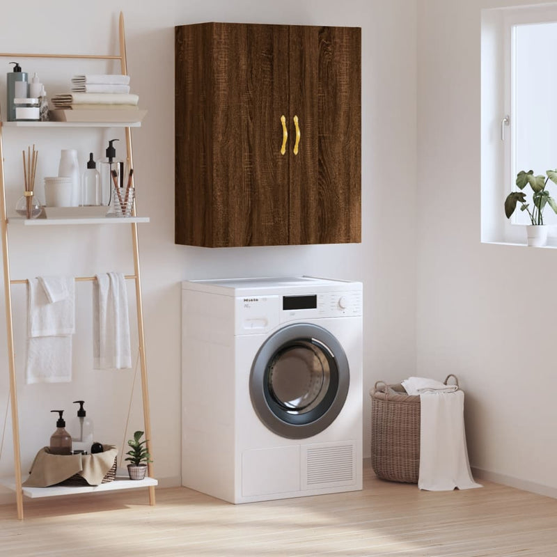 Wall Mounted Cabinet Brown Oak 69.5x34x90 cm