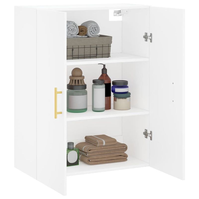 Wall Mounted Cabinet White 69.5x34x90 cm