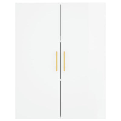 Wall Mounted Cabinet High Gloss White 69.5x34x90 cm