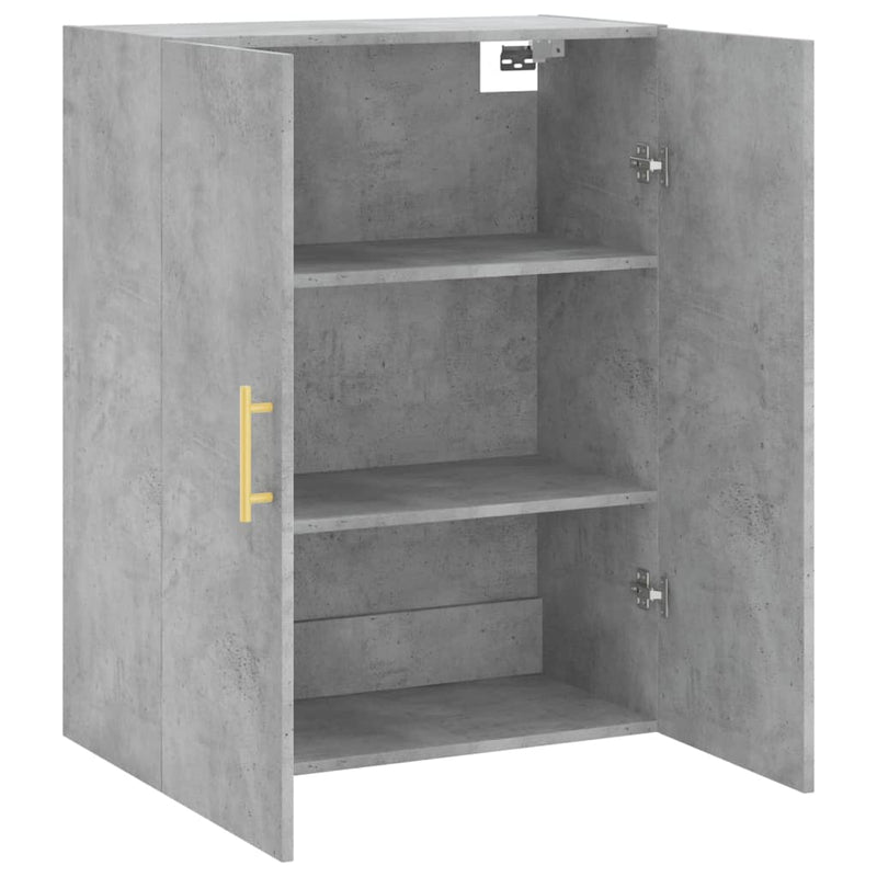 Wall Mounted Cabinet Concrete Grey 69.5x34x90 cm