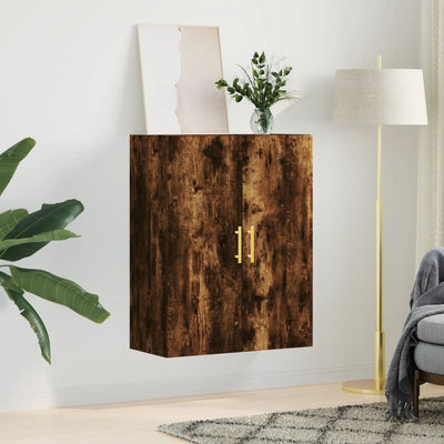 Wall Mounted Cabinet Smoked Oak 69.5x34x90 cm