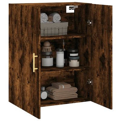 Wall Mounted Cabinet Smoked Oak 69.5x34x90 cm