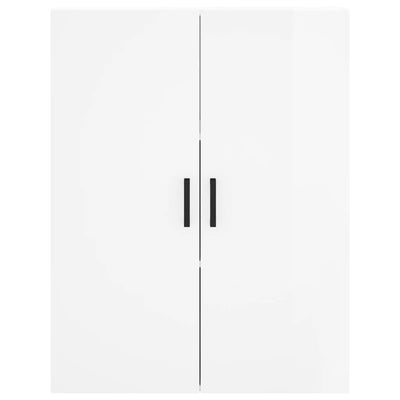 Wall Mounted Cabinet High Gloss White 69.5x34x90 cm