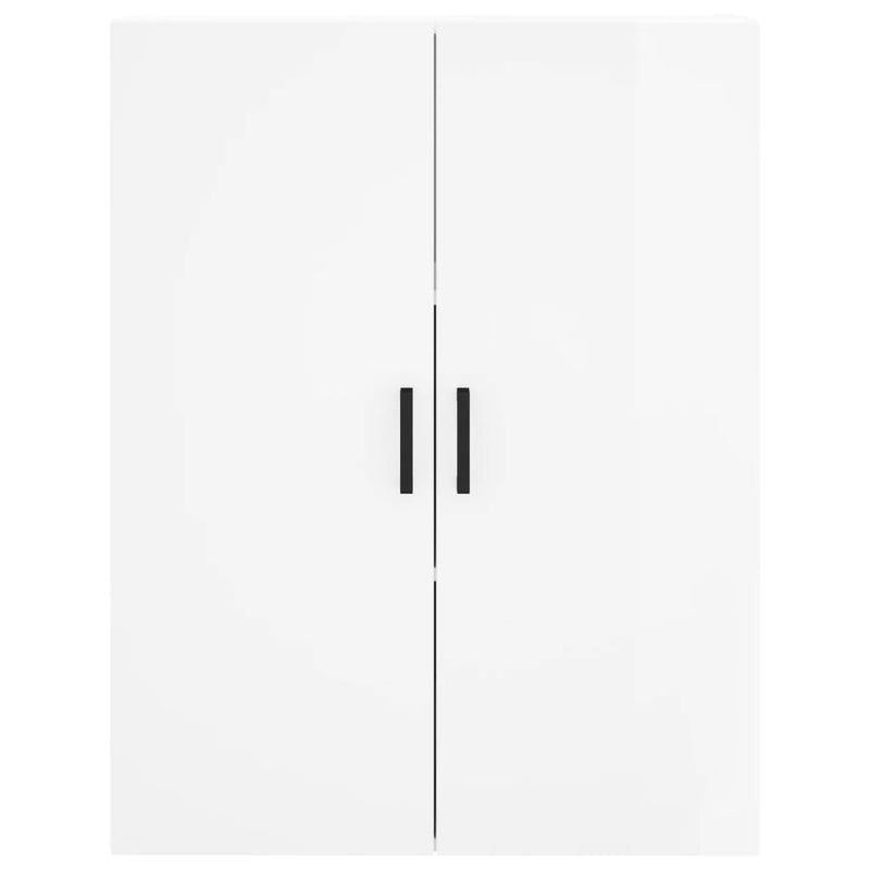 Wall Mounted Cabinet High Gloss White 69.5x34x90 cm