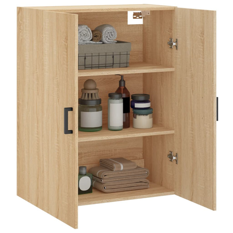 Wall Mounted Cabinet Sonoma Oak 69.5x34x90 cm