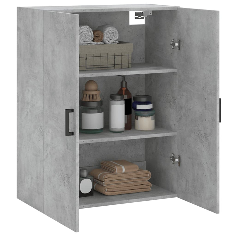 Wall Mounted Cabinet Concrete Grey 69.5x34x90 cm