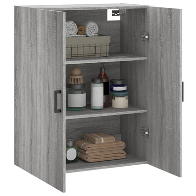 Wall Mounted Cabinet Grey Sonoma 69.5x34x90 cm