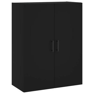 Wall Mounted Cabinet Black 69.5x34x90 cm