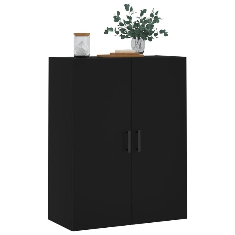 Wall Mounted Cabinet Black 69.5x34x90 cm