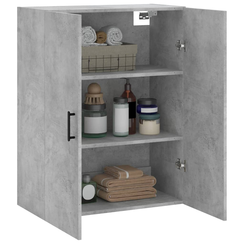 Wall Mounted Cabinet Concrete Grey 69.5x34x90 cm