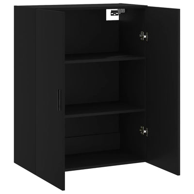 Wall Mounted Cabinet Black 69.5x34x90 cm