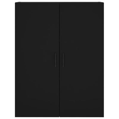 Wall Mounted Cabinet Black 69.5x34x90 cm