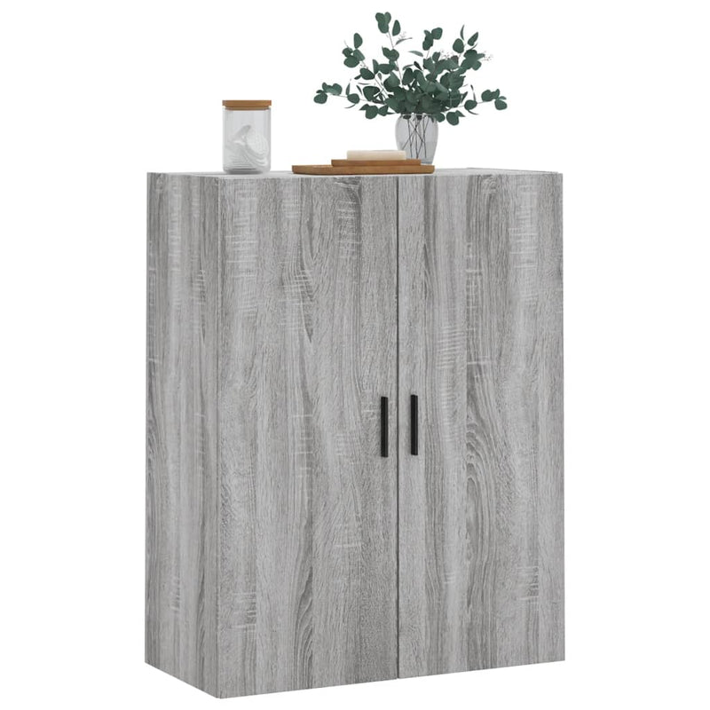 Wall Mounted Cabinet Grey Sonoma 69.5x34x90 cm