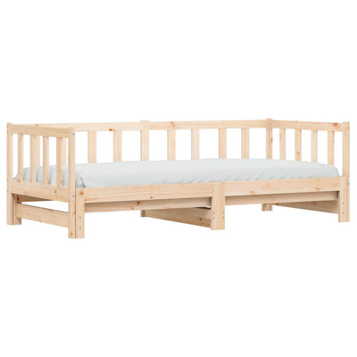 Day Bed with Trundle 90x190 cm Solid Wood Pine