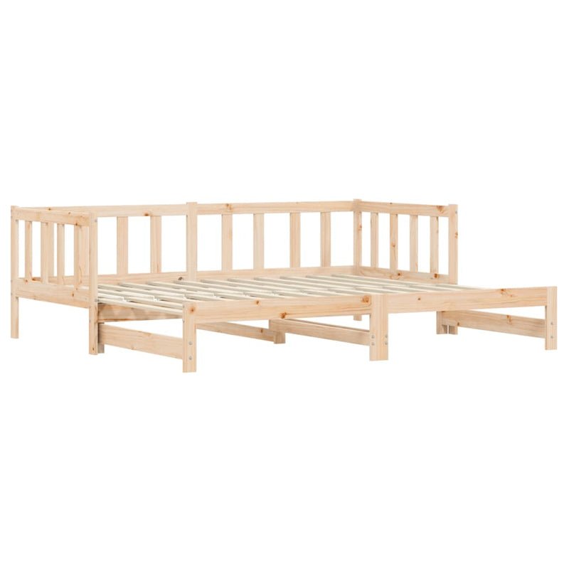 Day Bed with Trundle 90x190 cm Solid Wood Pine