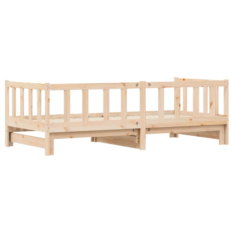 Day Bed with Trundle 90x190 cm Solid Wood Pine