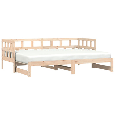 Daybed with Trundle 80x200 cm Solid Wood Pine