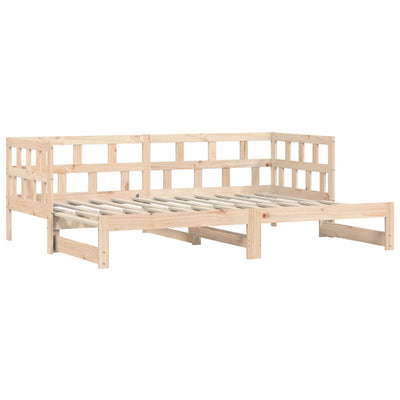 Daybed with Trundle 80x200 cm Solid Wood Pine