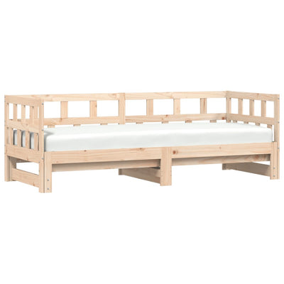 Daybed with Trundle 80x200 cm Solid Wood Pine