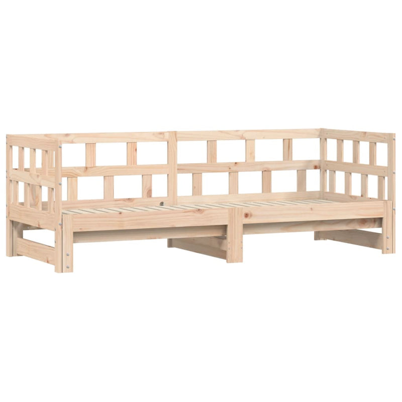 Daybed with Trundle 80x200 cm Solid Wood Pine