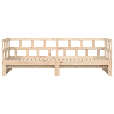 Daybed with Trundle 80x200 cm Solid Wood Pine