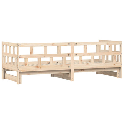 Daybed with Trundle 80x200 cm Solid Wood Pine