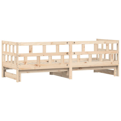 Daybed with Trundle 90x190 cm Solid Wood Pine