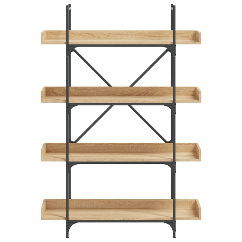 Bookcase 4-Tier Sonoma Oak 100x33x145.5 cm Engineered Wood