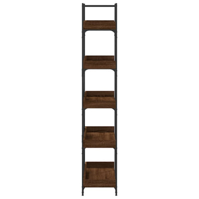 Bookcase 5-Tier Brown Oak 100x33x180.5 cm Engineered Wood