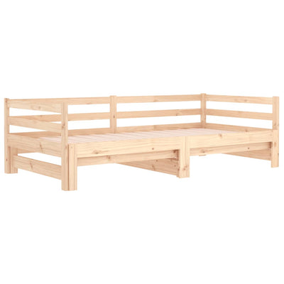 Day Bed with Trundle 90x200 cm Solid Wood Pine